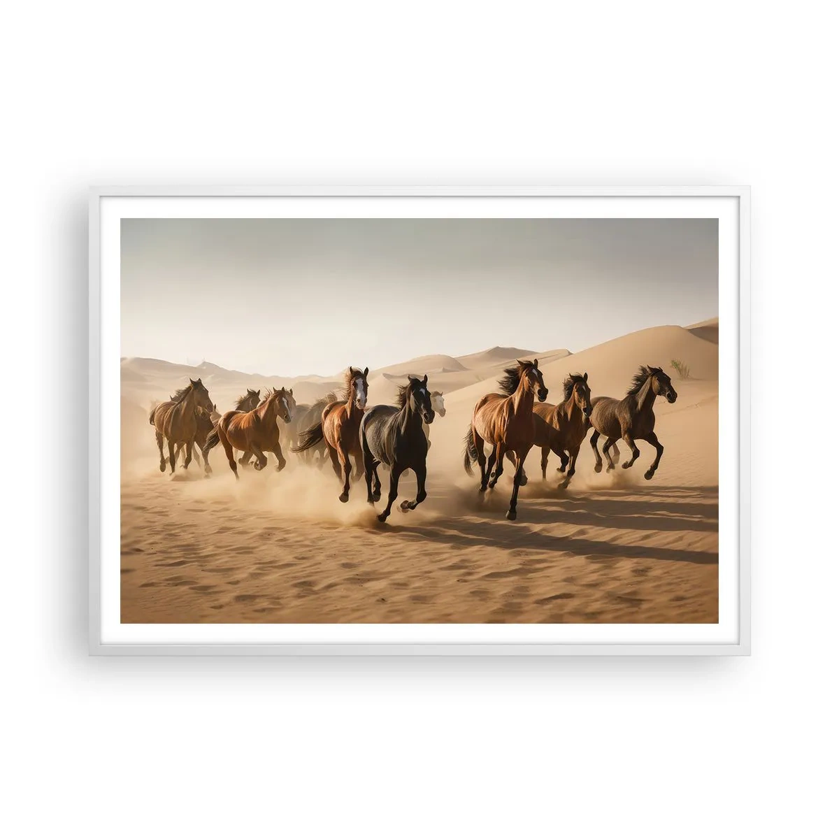 Poster în ramă albă - Liberi ca vântul - 100x70 cm