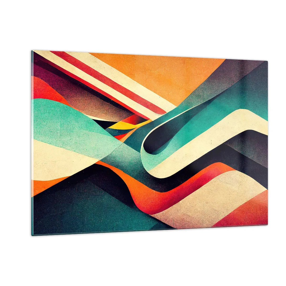 Tablou pe sticlă - Compoziție intensă - 120x80 cm