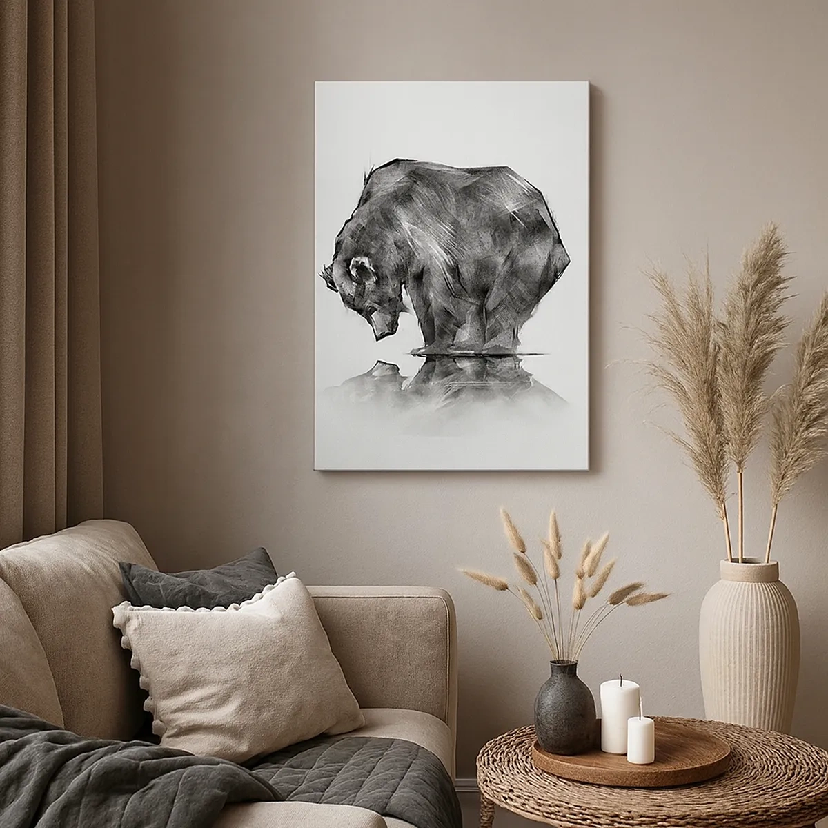 Tablou pe pânză - Mă bucur să văd pe cineva apropiat - 50x70 cm