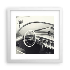 Poster în ramă albă - E timpul pentru cei bogați - 30x30 cm