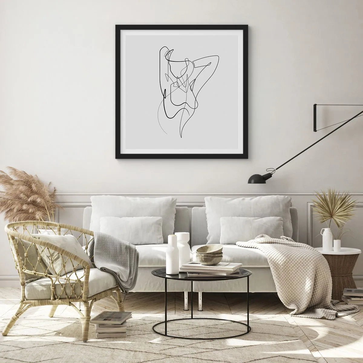 Poster în ramă neagră - Cine ești tu? - 60x60 cm