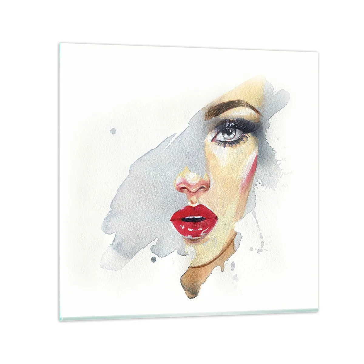Tablou pe sticlă - Reflecție într-o picătură de apă - 50x50 cm
