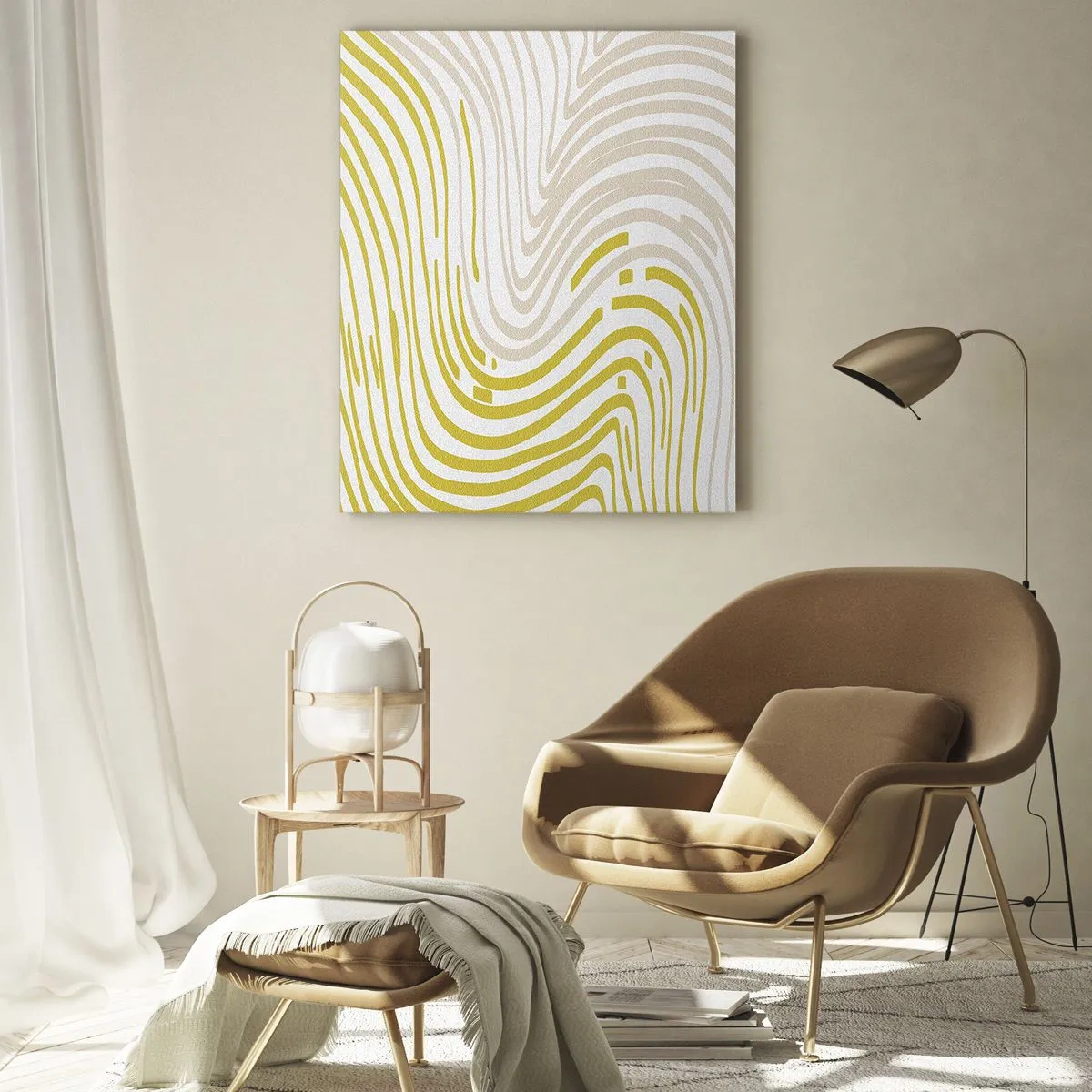 Tablou pe sticlă - Compoziție cu cambrare ușoară - 50x70 cm