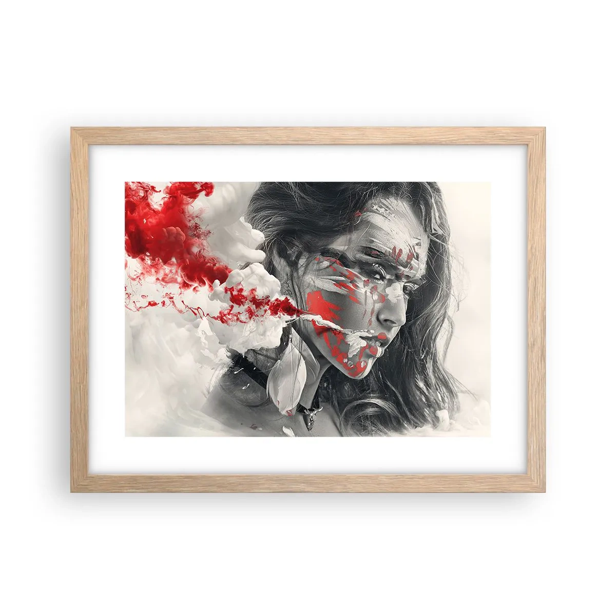 Poster în ramă de stejar deschis - În aburul absurdului - 40x30 cm