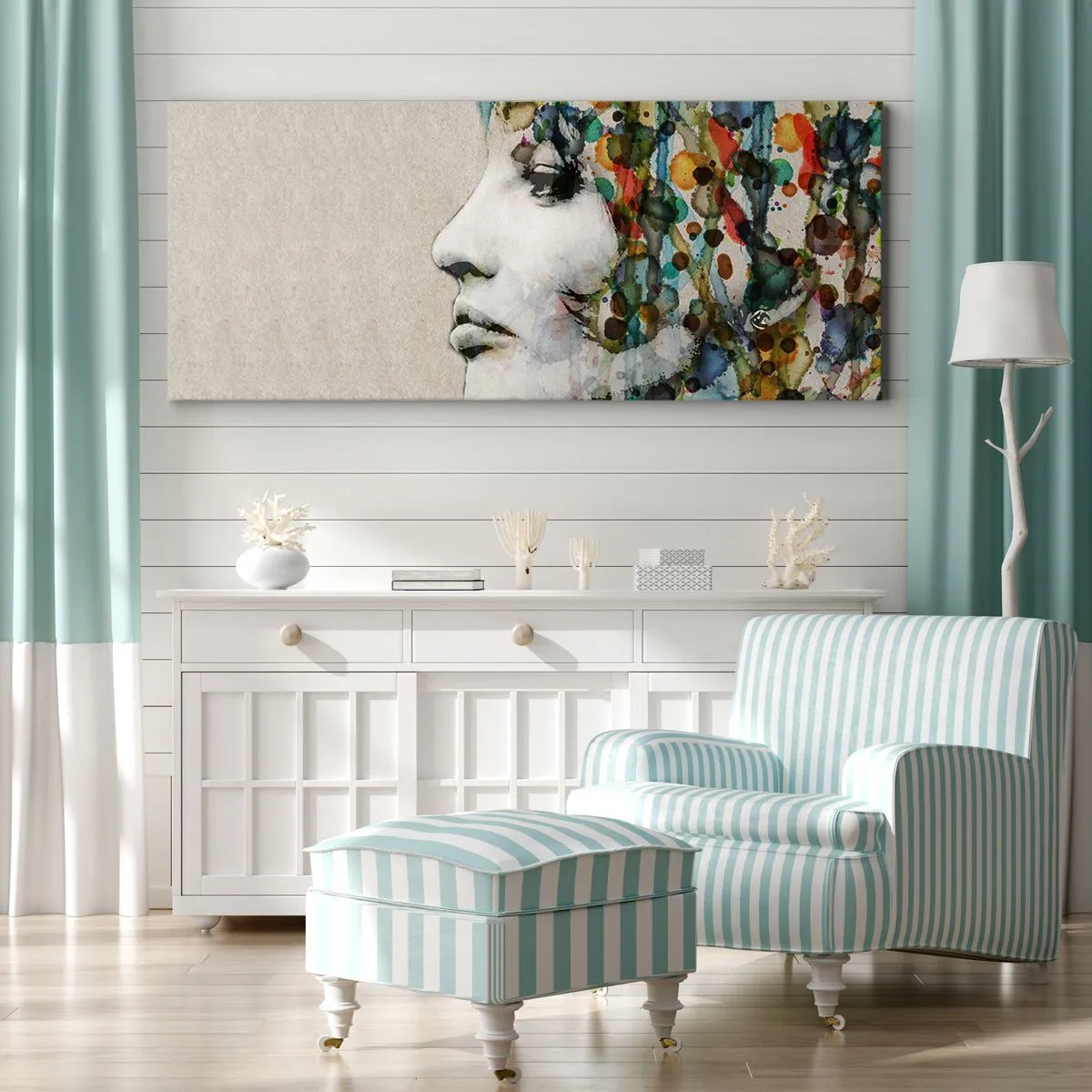 Tablou pe pânză - A ieșit din cenușiu - 140x50 cm