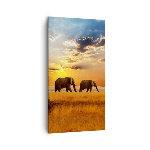 Tablou pe pânză - Plimbare în familie - 55x100 cm