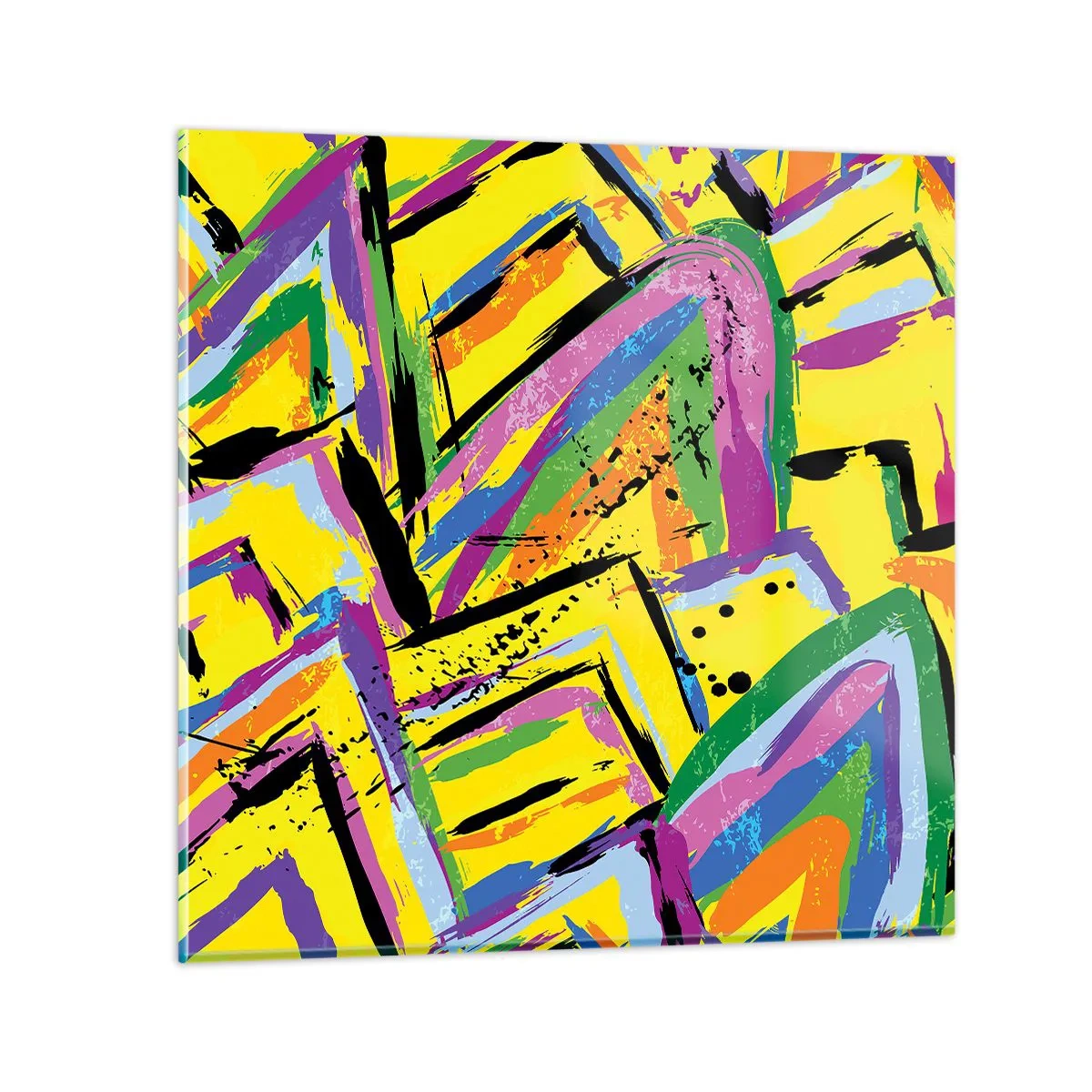 Tablou pe sticlă - Strigă de bucurie - 30x30 cm