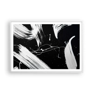 Poster în ramă albă - Abisul întunericului - 100x70 cm