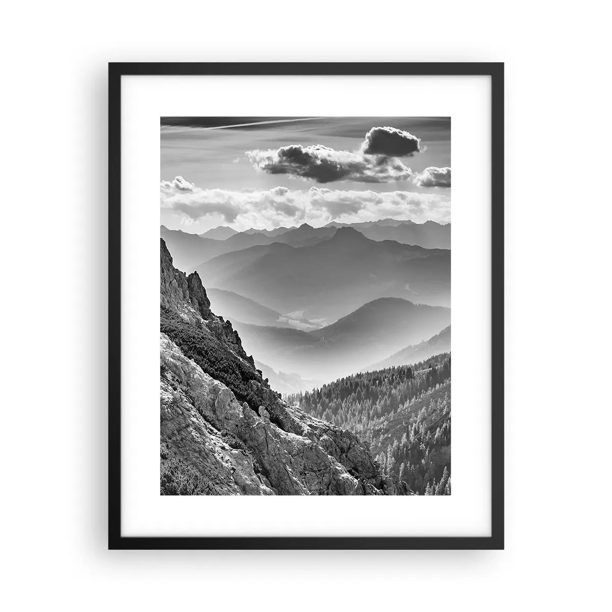 Poster în ramă neagră - Dincolo de orizont - 40x50 cm