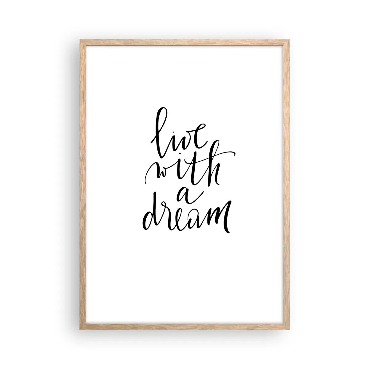 Poster în ramă de stejar deschis - Of course - 50x70 cm