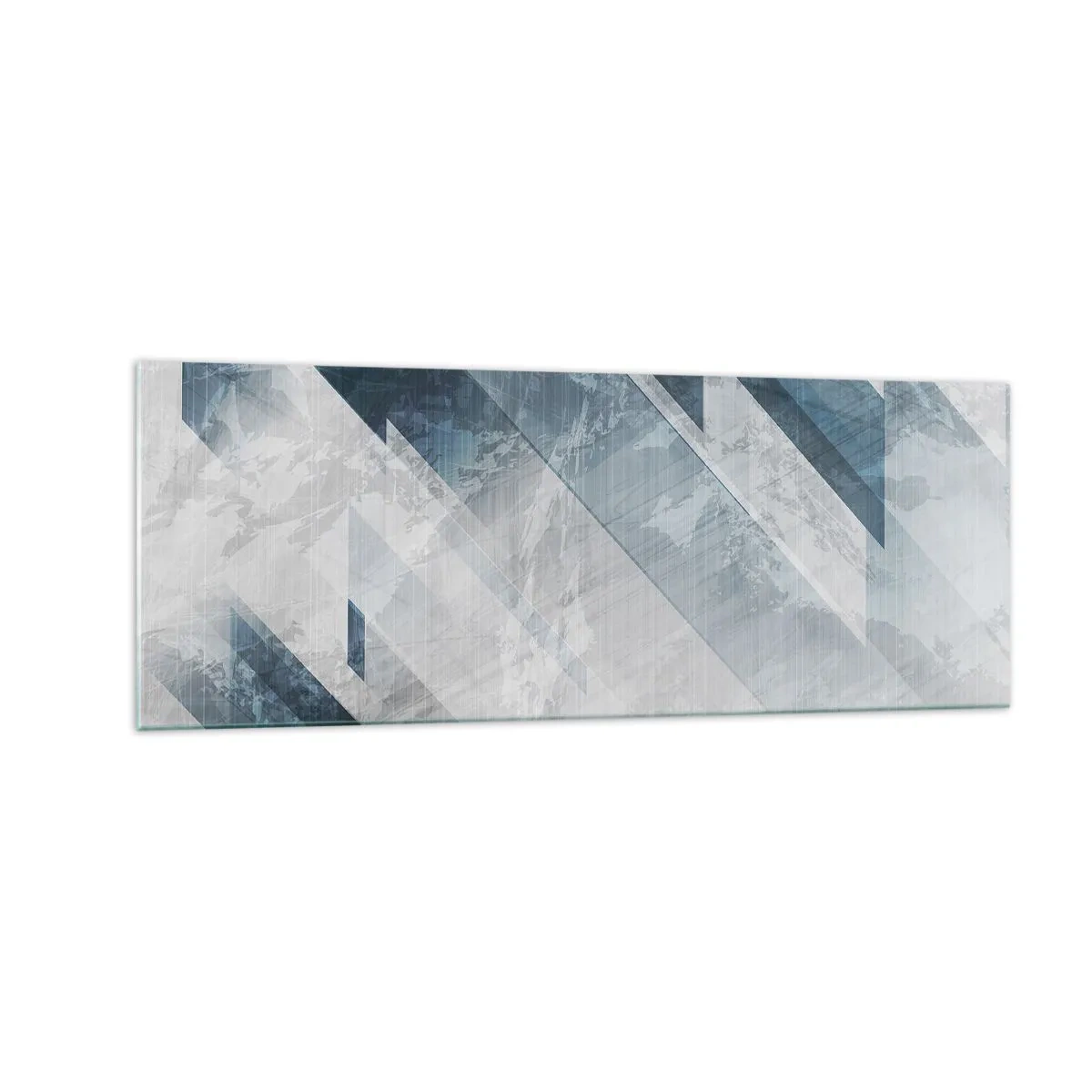 Tablou pe sticlă - Compoziția spațială - mișcarea griului - 140x50 cm