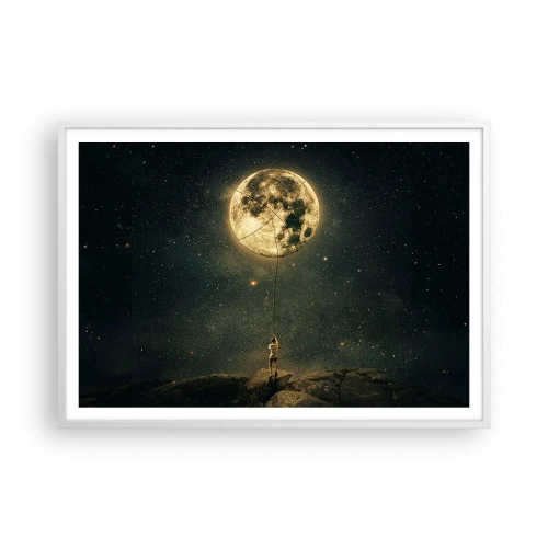 Poster în ramă albă - Cel care a furat Luna - 100x70 cm