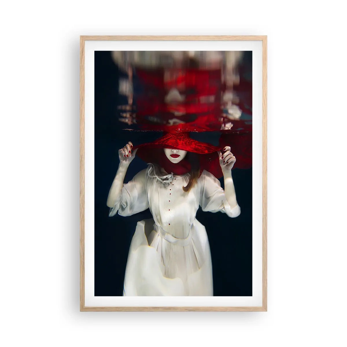 Poster în ramă de stejar deschis - Frumoasa fantomă - 61x91 cm