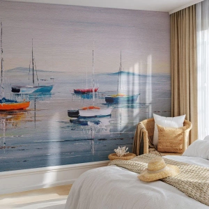 Tapet Premium Sand - O odihnă binemeritată - Nautic, Barci cu pânze, Litoral - 200x140 cm