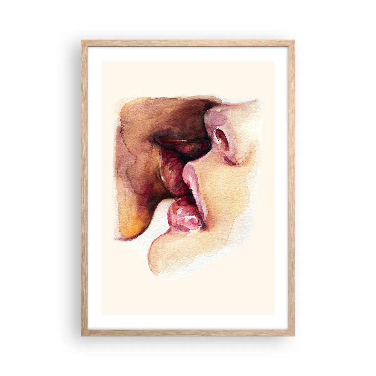 Poster în ramă de stejar deschis - Ca ziua și noaptea, ca cerul și pământul - 50x70 cm