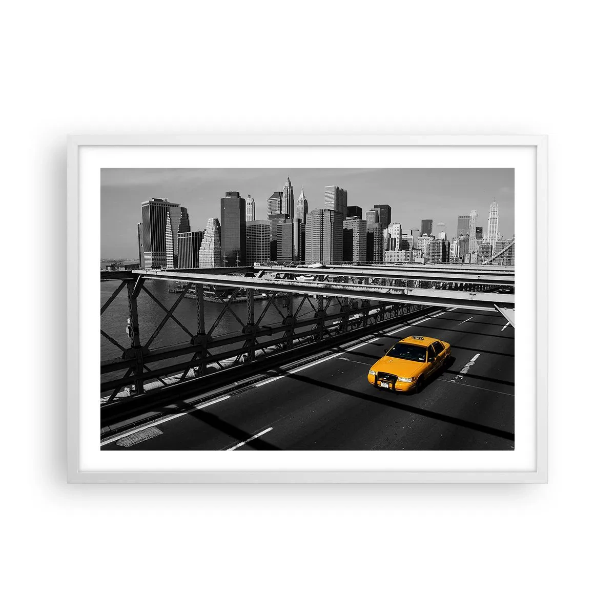 Poster în ramă albă - Culorile marelui oraș - 70x50 cm