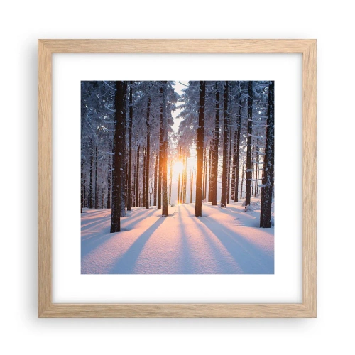 Poster în ramă de stejar deschis - În mod clar în alb și negru - 30x30 cm