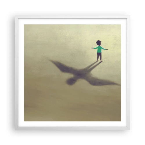 Poster în ramă albă - Eroul viitorului - 60x60 cm