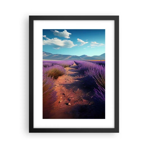 Poster în ramă neagră - Câmpuri parfumate - 30x40 cm