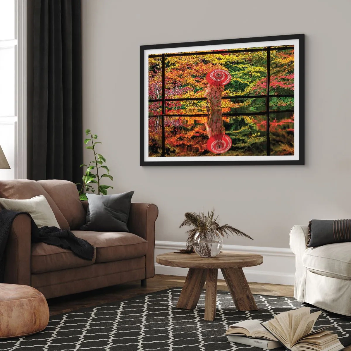 Poster în ramă neagră - În templul naturii - 70x50 cm