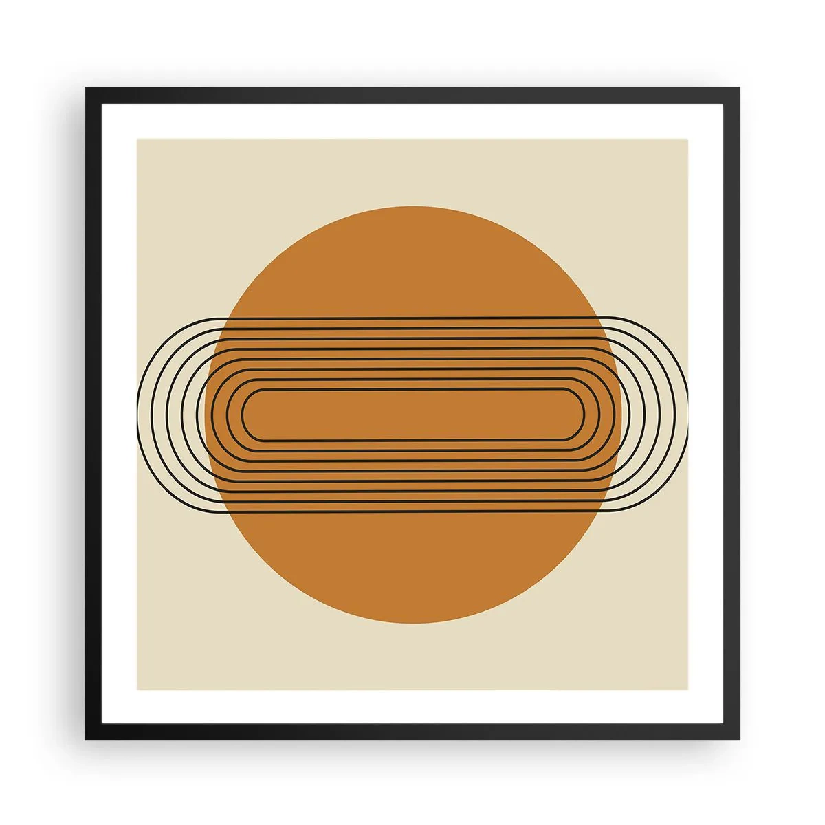 Poster în ramă neagră - Planul perfect - 60x60 cm