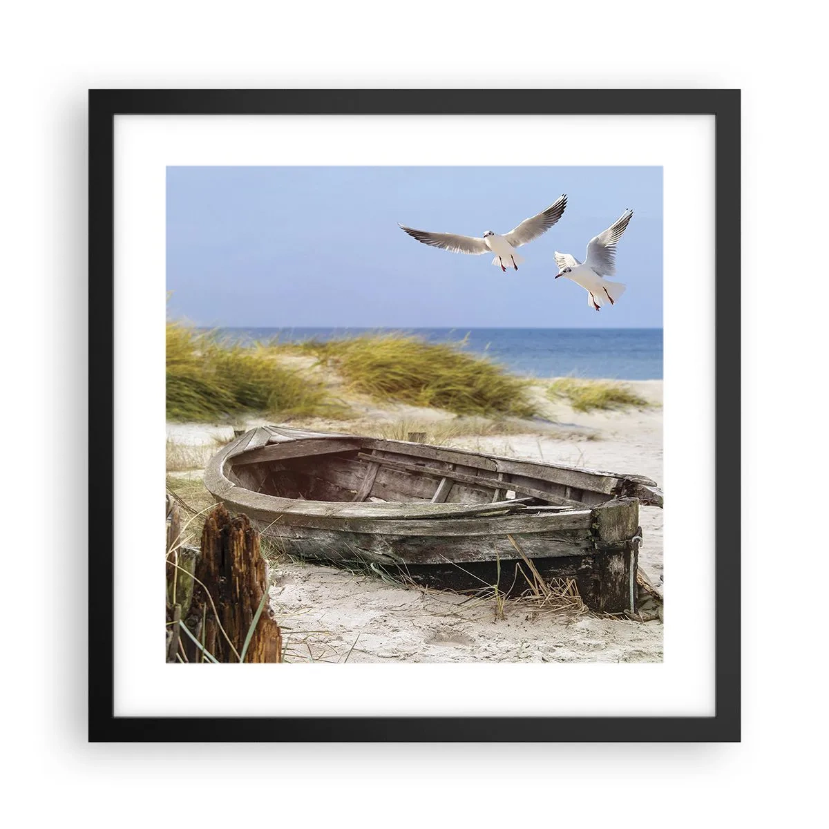 Poster în ramă neagră - Scăldate în vânt - 40x40 cm