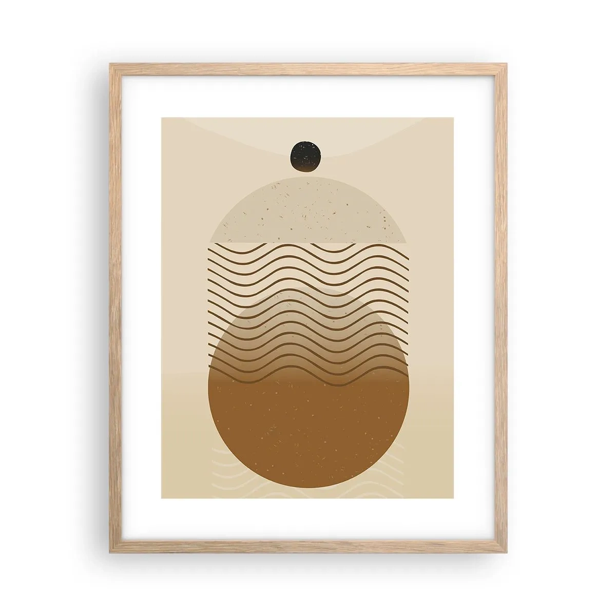 Poster în ramă de stejar deschis - Despre originea figurilor geometrice - 40x50 cm