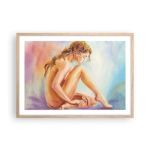 Poster în ramă de stejar deschis - Gest de tinerețe - 70x50 cm