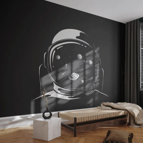 Tapet Premium Canvas - Mișto priveliște - Astronaut, Cosmos, Univers - 100x70 cm