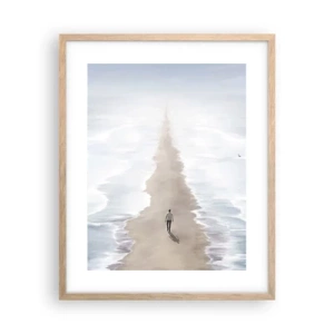 Poster în ramă de stejar deschis - Un viitor luminos - 40x50 cm