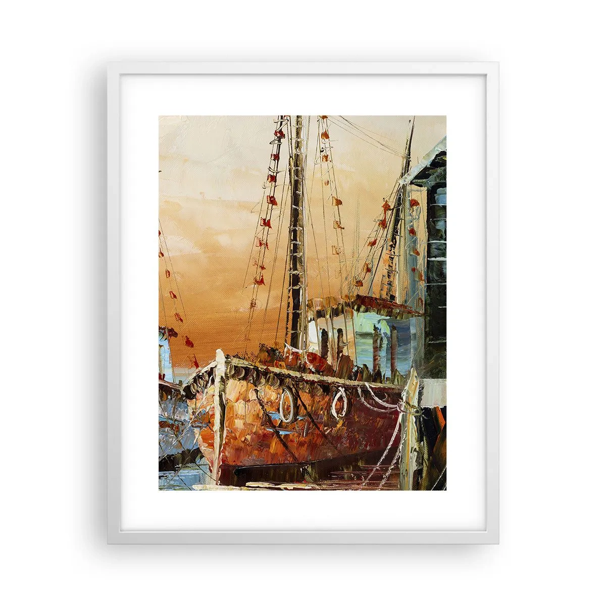 Poster în ramă albă - Întoarcere pașnică - 40x50 cm