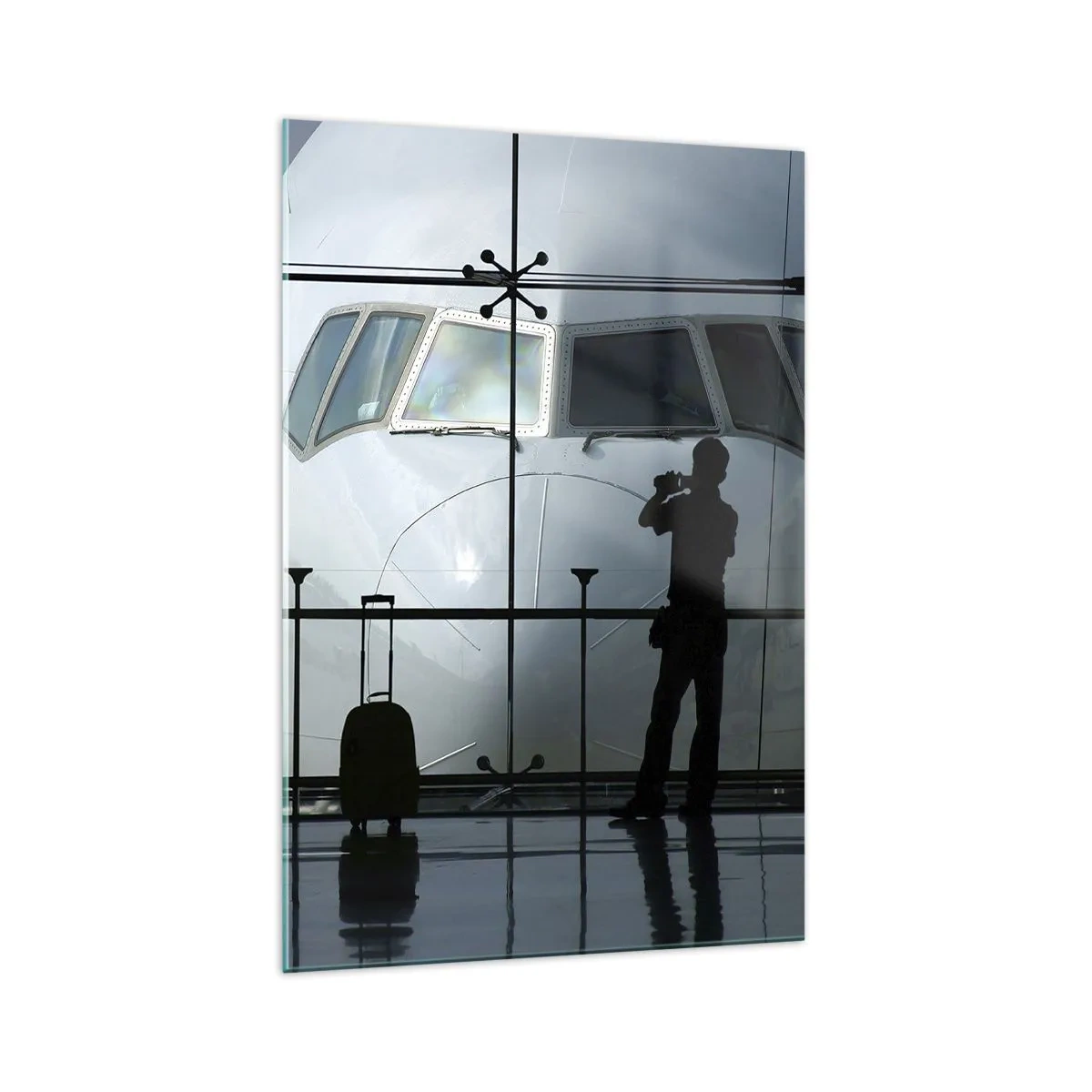 Tablou pe sticlă - Vis a vis la aeroport - 70x100 cm