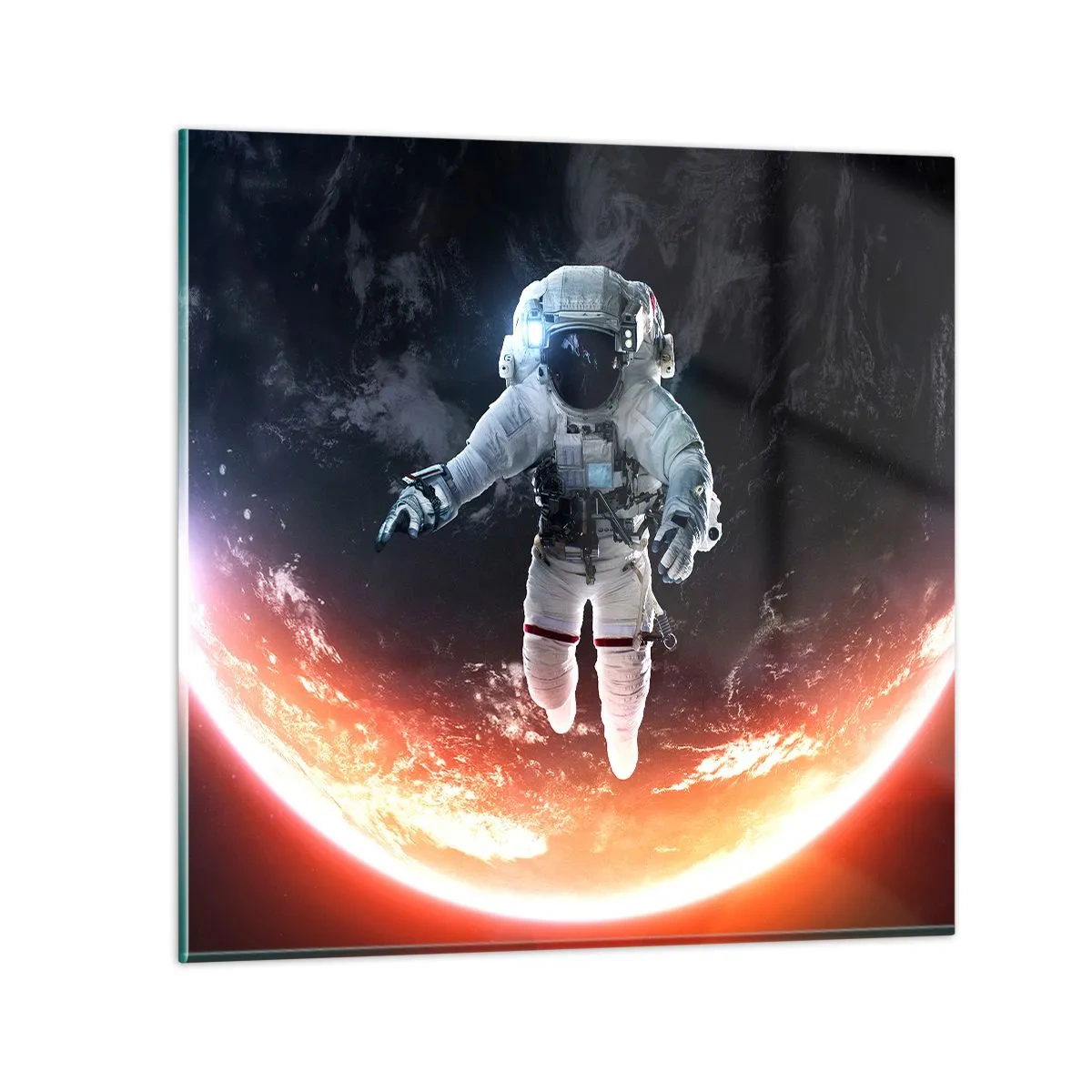 Tablou pe sticlă - Pot să mai stau un pic? - 70x70 cm