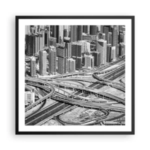 Poster în ramă neagră - Dubai - orașul imposibil - 60x60 cm
