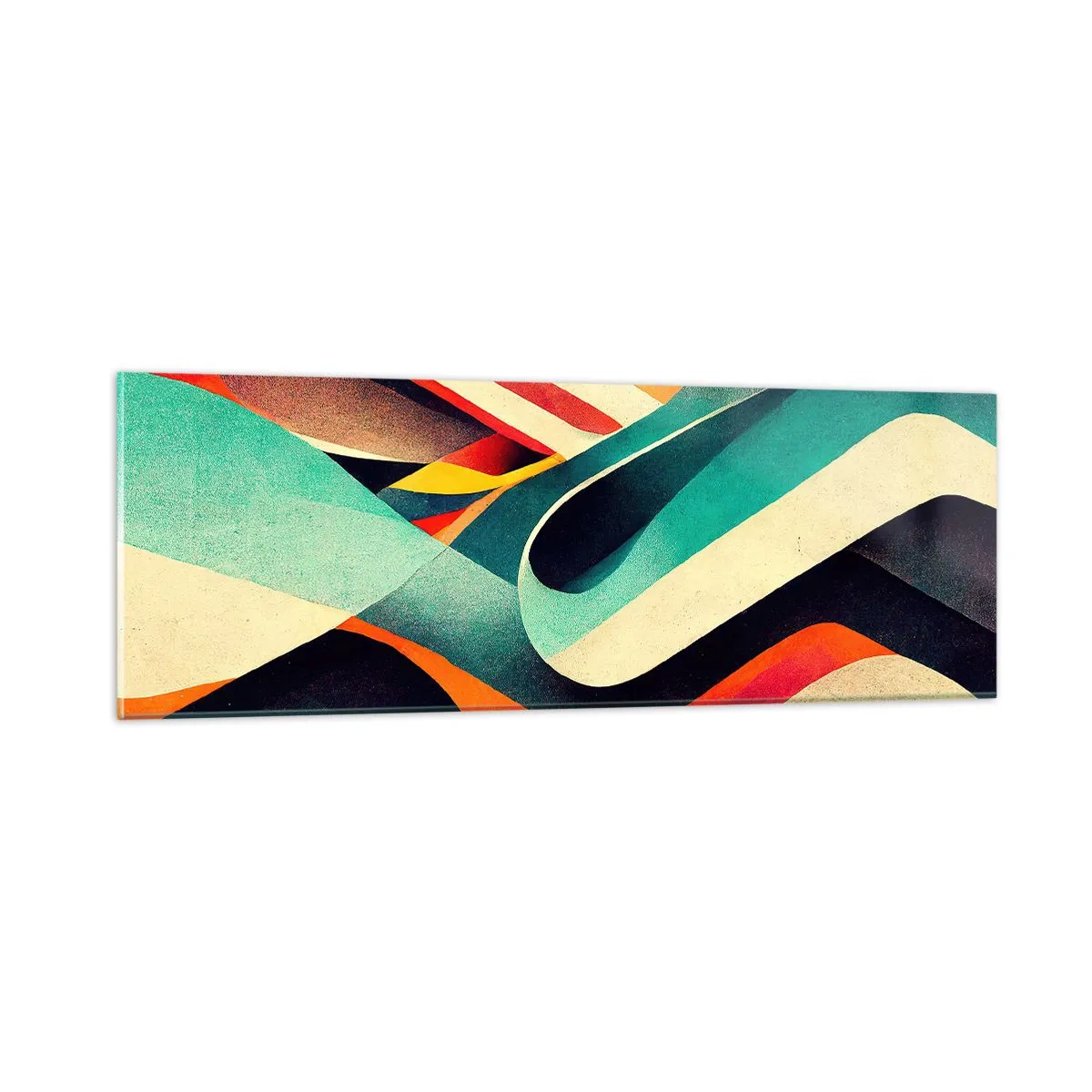 Tablou pe sticlă - Compoziție intensă - 90x30 cm