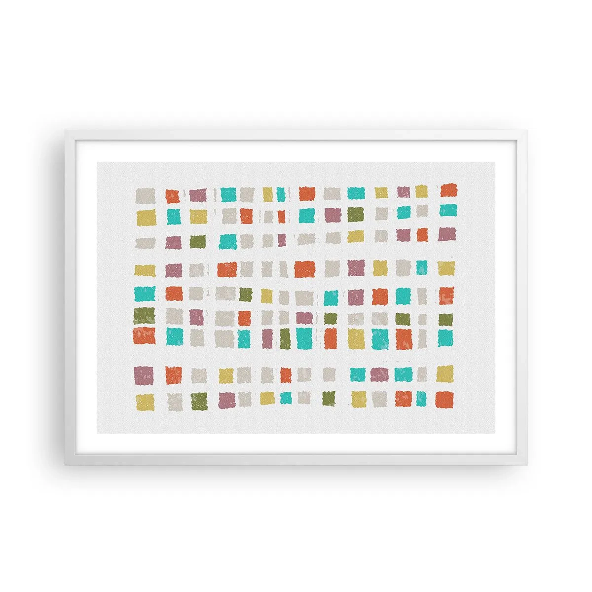 Poster în ramă albă - Joc necunoscut - 70x50 cm