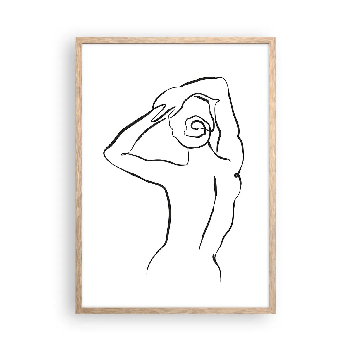 Poster în ramă de stejar deschis - Nud de dimineață - 50x70 cm