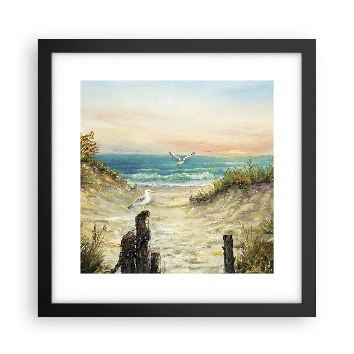 Poster în ramă neagră - Retragere fără vânt - 30x30 cm