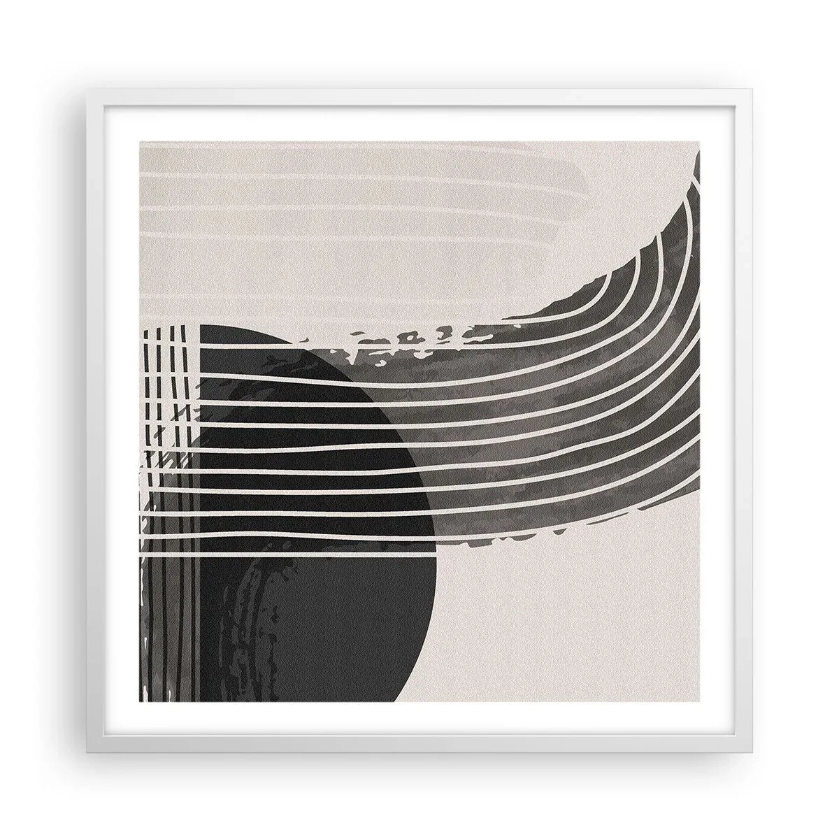 Poster în ramă albă - Până acolo și înapoi - 60x60 cm