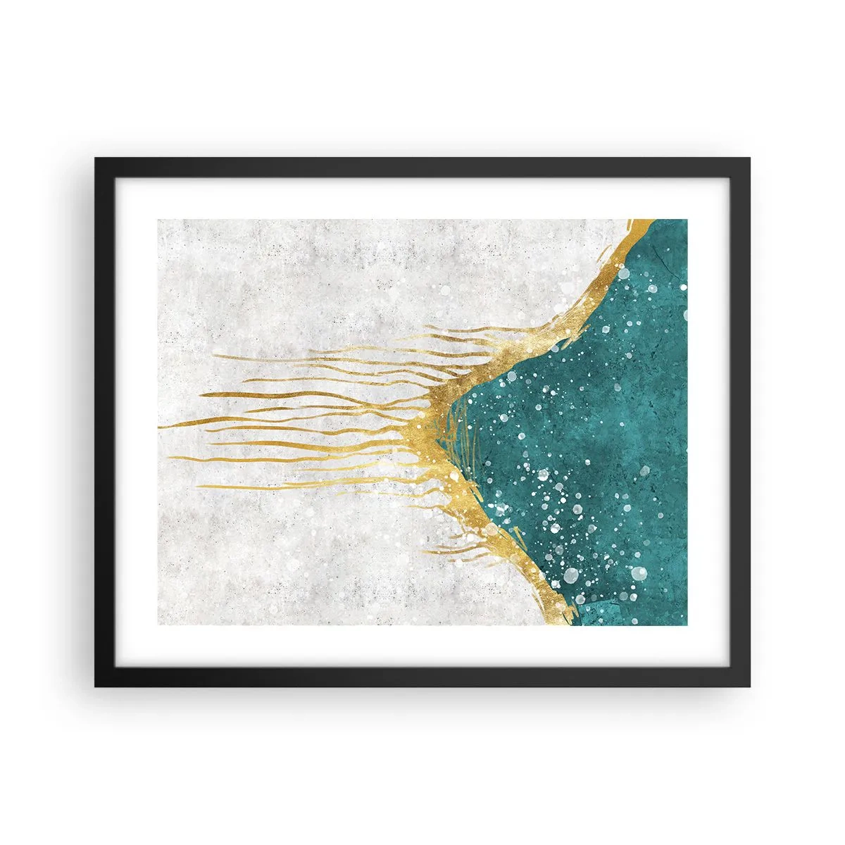 Poster în ramă neagră - Mareea de aur - 50x40 cm