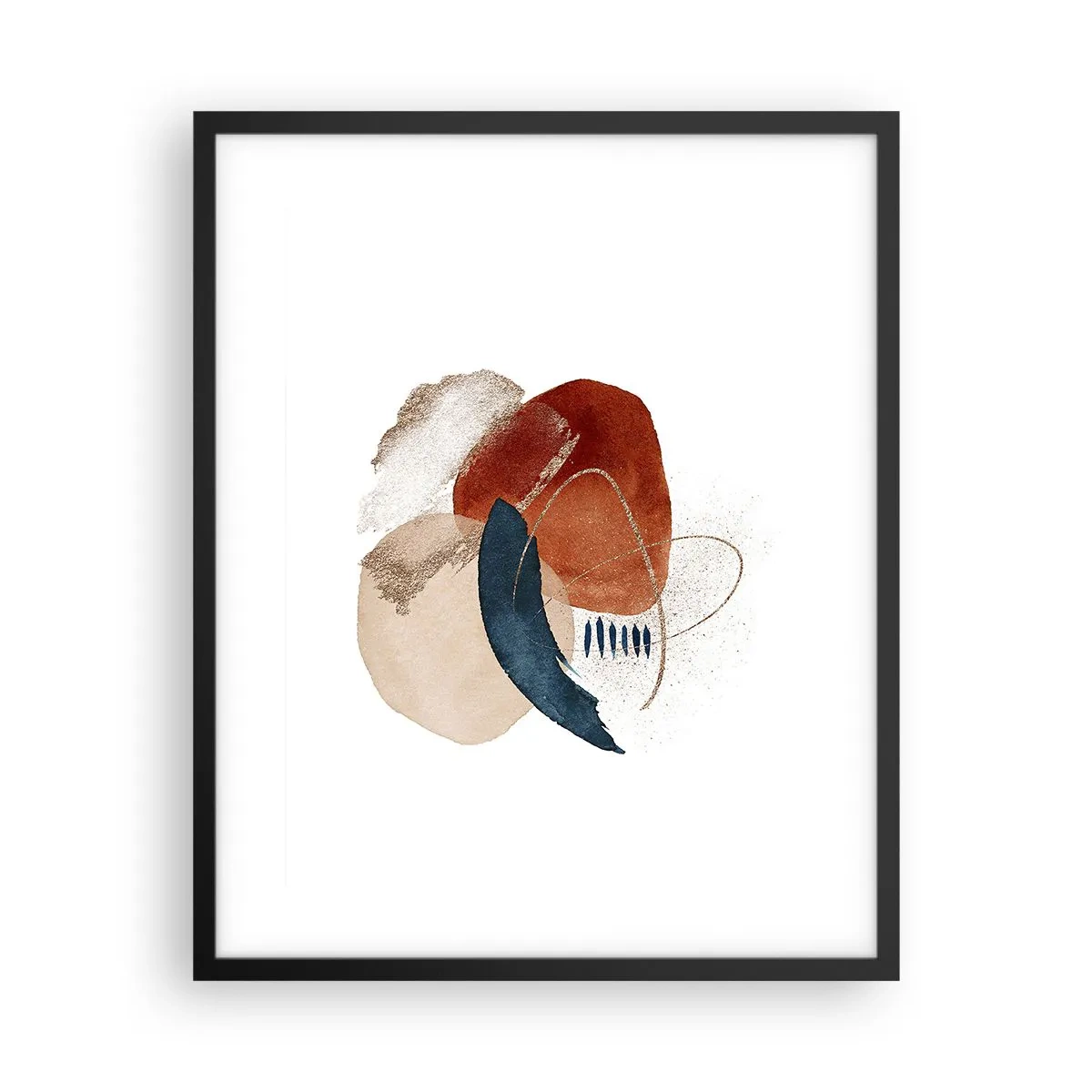 Poster în ramă neagră - Compoziție ovală - 40x50 cm