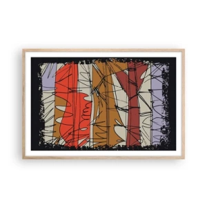Poster în ramă de stejar deschis - Compoziție spontană - 91x61 cm