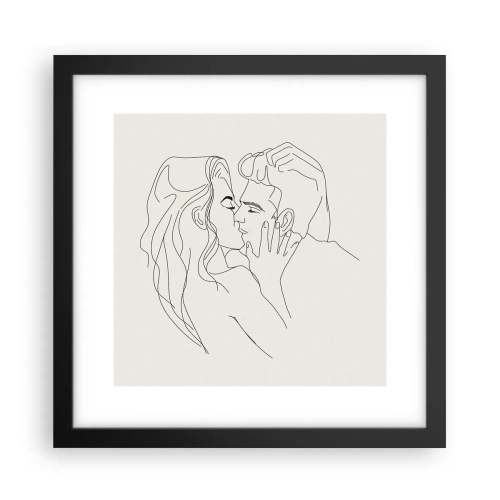 Poster în ramă neagră - Încurcați în sentimente - 30x30 cm