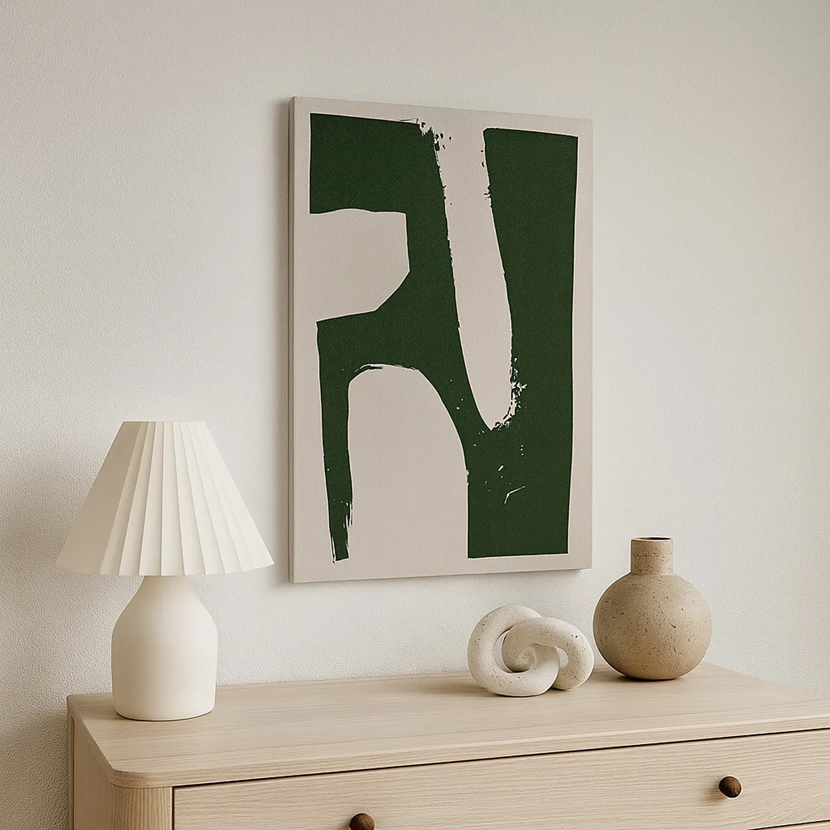 Tablou pe pânză - Golfuri de alb - 50x70 cm