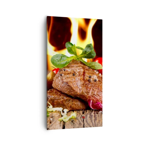 Tablou pe pânză - Înconjurată de ardoare - 55x100 cm