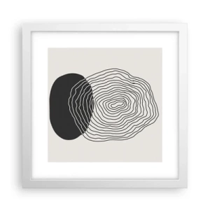 Poster în ramă albă - Persistență și vibrațiile - 30x30 cm