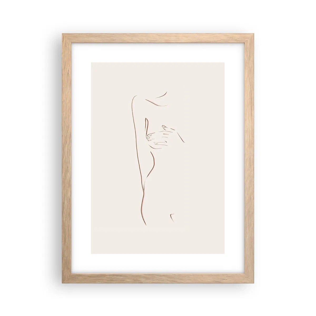 Poster în ramă de stejar deschis - Forma dorinței - 30x40 cm