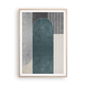 Poster în ramă de stejar deschis - Compoziție de nivel - 70x100 cm