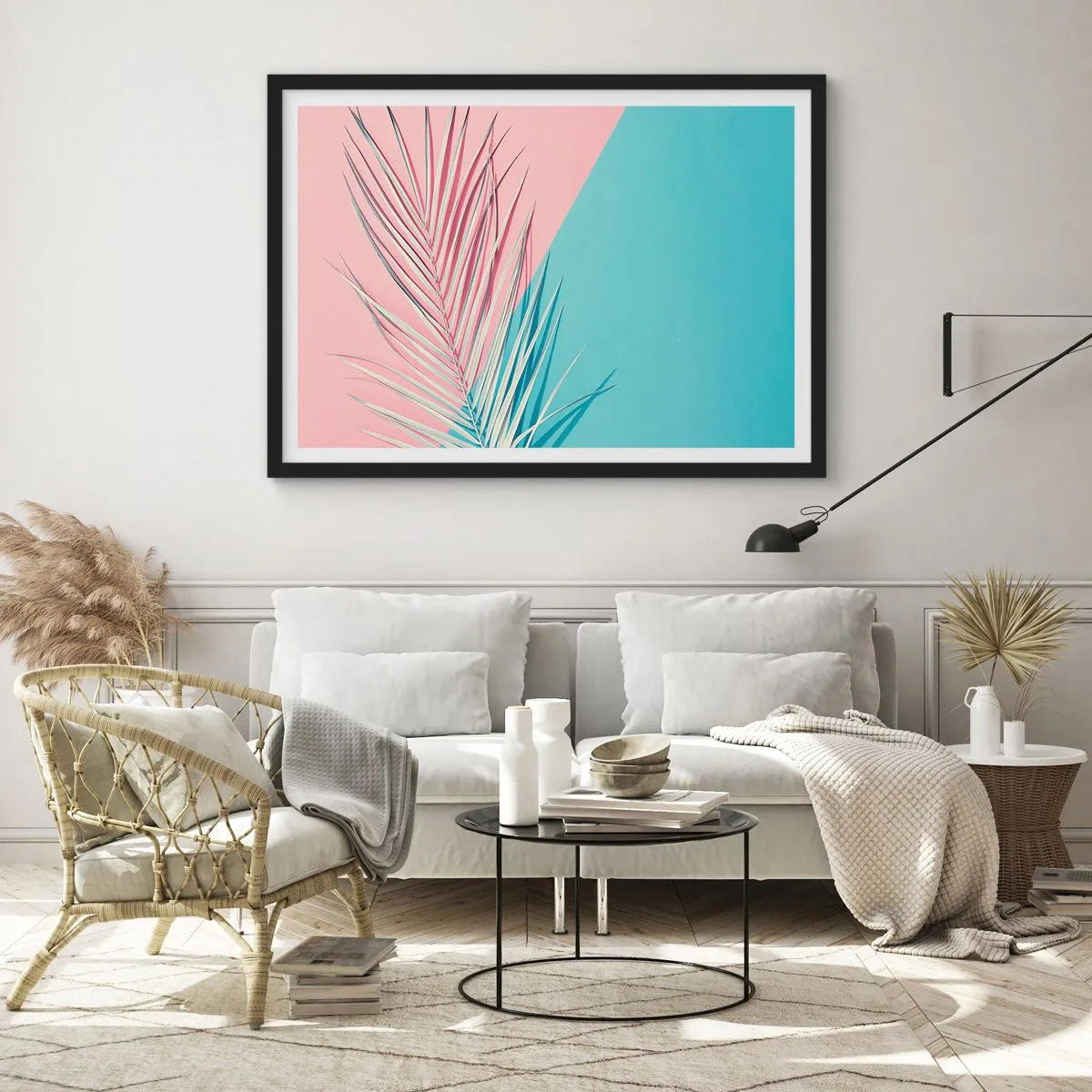 Poster în ramă neagră - Impresie tropicală - 40x30 cm