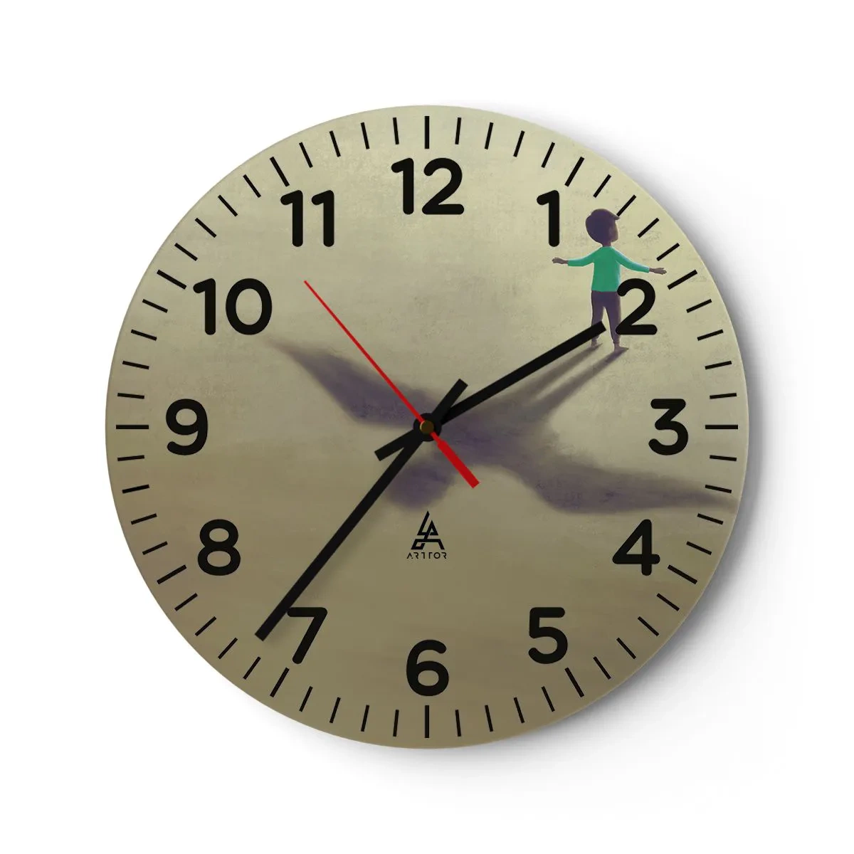 Ceas de perete - Ceas pe sticlă - Eroul viitorului - 30x30 cm